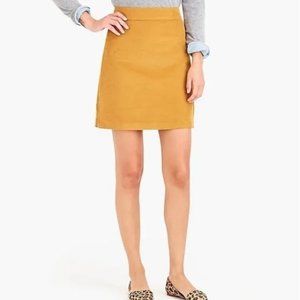 J. Crew Mustard Corduroy Skirt size 4